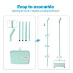 Eyliden Carpet Sweeper, Mini Size Lightweight Hand Push - No Noise, Non-Electric, Easy Manual Sweeping Only for Carpet Cleaning (Mint)