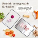 A Stainless Steel Cutting Board Ideal for Women and The Elderly,Metal Cutting Boards For Kitchen Double Sided Food Grade,Stainless Steel/Wheat Straw PP,Easy to Clean Size 15”×10”