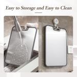 A Stainless Steel Cutting Board Ideal for Women and The Elderly,Metal Cutting Boards For Kitchen Double Sided Food Grade,Stainless Steel/Wheat Straw PP,Easy to Clean Size 15”×10”