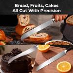 DiiHAUZZ Bread Knife, 10 Inch Serrated Bread Cutter, High Carbon Stainless Steel Razor Sharp Sourdough Slicing Knife, Professional Bakery Kitchen Knives with Ergonomic Handle for Homemade Bagel, Cake