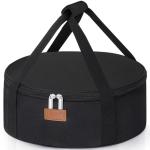 Lifewit Round Insulated Casserole Carrier for Hot and Cold Food, Pie Carrier Bag, Cake Carrier Casserole Dish Carrying Case for Potluck Parties Picnic, Fits 12.5" Baking Dish, Black