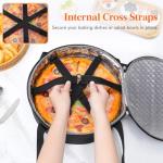 Lifewit Round Insulated Casserole Carrier for Hot and Cold Food, Pie Carrier Bag, Cake Carrier Casserole Dish Carrying Case for Potluck Parties Picnic, Fits 12.5" Baking Dish, Black