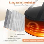 Lifewit Round Insulated Casserole Carrier for Hot and Cold Food, Pie Carrier Bag, Cake Carrier Casserole Dish Carrying Case for Potluck Parties Picnic, Fits 12.5" Baking Dish, Black