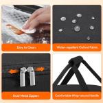 Lifewit Round Insulated Casserole Carrier for Hot and Cold Food, Pie Carrier Bag, Cake Carrier Casserole Dish Carrying Case for Potluck Parties Picnic, Fits 12.5" Baking Dish, Black