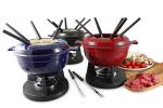 Swissmar Lucerne 10-Piece Cast Iron Fondue Set - Ideal for Melting Cheese, Chocolate, & More - Perfect for Kitchen Collection & Wedding Gift Giving - 2 Liter / 2 Quart - Red