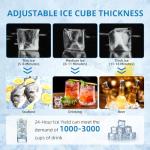 GarveeTech 200LB Stainless Steel Ice Maker Machine