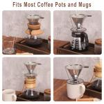 Pour Over Coffee Dripper, MISETTO Stainless Steel Filter,Easy to Clean Paperless pour over coffee maker,Reusable Filter,Cone Dripper with Removable Cup