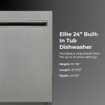 Kenmore Elite 24" Built-in Stainless Steel Tub Dishwasher TurboDry, QuietWash, SmartWash & TurboFlex Third Rack-15 Place Settings-42 DBA, Energy Star Certified, Fingerprint Resistant