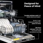 Kenmore Elite 24" Built-in Stainless Steel Tub Dishwasher TurboDry, QuietWash, SmartWash & TurboFlex Third Rack-15 Place Settings-42 DBA, Energy Star Certified, Fingerprint Resistant