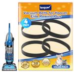 KEEPOW Replacement Belts for Hoover Vacuum Elite Rewind Plus UH71200, UH71012, UH71013, UH71003, UH71011, UH71009, UH72003, UH72011, Replace Part 562932001 (4 Pack)