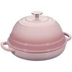 EDGING CASTING Enameled Cast Iron Dutch Oven Pot with Lid, Round Bread Oven for Homemade Sourdough Bread Baking, 6 Quart, Pink