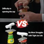 Jar Opener for Weak Hands, Manual Twisting Can Top Remover, Adjustable Stainless Steel Lid Loosener, Gripper Tight Lid Opener for Seniors, Arthritis, Kitchen Gadgets