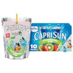 Capri Sun Strawberry Kiwi Flavored with other natural flavor Juice Drink Blend, 10 ct Box, 6 fl oz Pouches