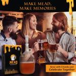 VineLabs Honey Mead Making Kit with Yeast and Starter Home Brew Accessories, Reusable, Step-by-Step Brewing Process, 1 Gallon, Made in the USA