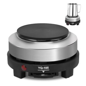 500 Watt Hot Plate, Portable 500W Electric Hot Plate, Electric Camping Stove Low Watt, Single Burner, for Milk Water Coffee Heating (US Plug）
