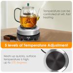 500 Watt Hot Plate, Portable 500W Electric Hot Plate, Electric Camping Stove Low Watt, Single Burner, for Milk Water Coffee Heating (US Plug）