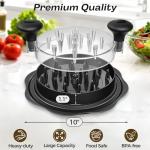 Ukeetap 10" Pro Chicken Shredder Tool Twist Large for Kitchen, BPA-Free Food-Safe Meat Grinder, Visible Chicken Breast Meat Shredder with Strong Anti-Slip Bottom & Ergonomic Handle, Black