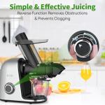 COZII Cold Press Juicer Extractor, Slow Masticating Juicer Soft/hard Mode, 3.6" Large Feed Chute For Vegetable and Fruit, Easy to Clean, Quiet Motor, High Juice Yield, Dishwasher Safe