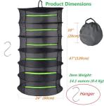 ANZERWIN Herb Drying Rack for Seed 6 Tier,Flower Bud Drying Rack Net,Weed Dryer Rack,6 Layer Mesh Hanging Plant Dryer,Outdoor Plant Dry Net Hanging Tea,Bacon Sausage Dryer Net with Zipper Opening