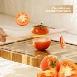 Elitequo 8 Piece Kitchen Knife Block Set with Sharpener,Dishwasher Safe,German Stainless Steel with Ergonomic Handle Anti-slip Handle