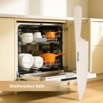 Elitequo 8 Piece Kitchen Knife Block Set with Sharpener,Dishwasher Safe,German Stainless Steel with Ergonomic Handle Anti-slip Handle