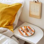 Capybara Ceramic Jewelry Tray, 7.87 Inch Ceramic Dessert Plate for Kitchen, Salad, Appetizer, Small Dinner, Lunch, Party, Pasta, Fruit Plate - Dishwasher, Microwave, Freezer, Oven Safety