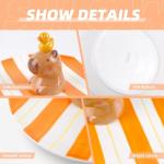 Capybara Ceramic Jewelry Tray, 7.87 Inch Ceramic Dessert Plate for Kitchen, Salad, Appetizer, Small Dinner, Lunch, Party, Pasta, Fruit Plate - Dishwasher, Microwave, Freezer, Oven Safety