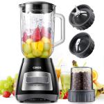 GDOR Blenders for Smoothies, 52 Oz Glass Jar Smoothie Blender, Countertop Blender & Grinder Combo, 9 Functions with 5 Speeds for Milkshakes, Puree, Crush Ice, and Chop, Max 700W