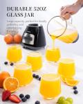 GDOR Blenders for Smoothies, 52 Oz Glass Jar Smoothie Blender, Countertop Blender & Grinder Combo, 9 Functions with 5 Speeds for Milkshakes, Puree, Crush Ice, and Chop, Max 700W