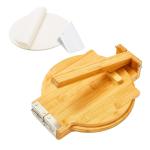 Wooden Tortilla Press - 10 Inch Bamboo Tortilla Maker with 50 Parchment Paper & Dough Cutter, Homemade Mexican Prensa Para Tortillas Dough Press for Burritos, Taco, Roti
