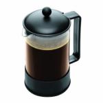 Bodum 51oz Brazil French Press Coffee Maker, High-Heat Borosilicate Glass, Black - Made in Portugal