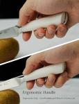 IGNITED CUTLERY 3.5 Inch Paring Knife – German Stainless Steel, Ergonomic Ivory White Handle, Minimalist Small Kitchen Knife for Peeling & Cutting, Ideal Gift for Chefs, Cooks