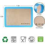 Small Silicone Baking Mats Quarter Sheet Non Stick Reusable Silicone Oven Liners, BPA Free, Food Grade Baking Mats for Cookies, Macarons Bread & Pastry, Toaster Pad Set of 3 Pack 11.6'' x 8.5''