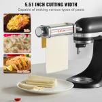 VEVOR Patsa Roller Attchemnt for KitchenAid Stand Mixer, Stainless Steel Pasta Maker Attachment, Pasta Maker Machine Accessory with 8 Adjustable Thickness Knob, KitchenAid Pasta Attachment by VEVOR