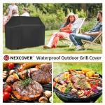 NEXCOVER Grill Cover, BBQ Cover 55 inch,Waterproof BBQ Grill Cover,Fade Resistant Gas Grill Cover, Barbecue Grill Covers, Fits Grill of Weber, Brinkmann, Nexgrill, Black Grill Cover for Outdoor Grill.