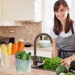 Poeland Refrigerator Organizer Box, Fridge Side Door Storage Containers Plastic Translucent Set of 5 (2M+3S)