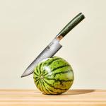 HexClad Chef's Knife, 8-Inch Japanese Damascus Stainless Steel Blade, Pakkawood Handle