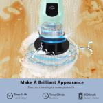 Electric Spin Scrubber,Cordless Cleaning Brush Spin Scrubber,Power Scrubber 2 Adjustable Speeds,7 Replaceable Brush Heads (Green)