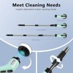 Electric Spin Scrubber,Cordless Cleaning Brush Spin Scrubber,Power Scrubber 2 Adjustable Speeds,7 Replaceable Brush Heads (Green)