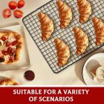 Hunnycook Baking Sheet with Rack Set - 3 Baking Sheets + 3 Cooling Racks, Carbon Steel Cookie Sheets & Cooling Racks in Multiple Sizes, Thickened & Warp-Resistant, Dishwasher Safe