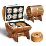 HOMEHELP Whiskey Smoker Kit with Wooden Barrel Case, Electric Cocktail Smoker and 8 Flavors Wood Chips, Luxurious Old Fashioned Smoker Kit Bourbon Gifts for Men