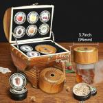 HOMEHELP Whiskey Smoker Kit with Wooden Barrel Case, Electric Cocktail Smoker and 8 Flavors Wood Chips, Luxurious Old Fashioned Smoker Kit Bourbon Gifts for Men