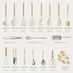 CAROTE 22pcs Silicone Cooking Utensils Set, 446°F Heat Resistant Kitchen Utensils Gadgets Set, Spatula, Turner, Whisk, Tongs