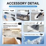 Steam Cleaner, 3-Level Adjustable Handle, 1500W Steam Cleaner for Home, 15s Heat-Up, Portable Steamer for Cleaning Car, 47.04oz Tank, 16 Pcs Accessories for Dirt, Grout, Couch, Furniture, Grease,Tile