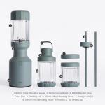 The Beast Mini Blender Plus | Mini Countertop Kitchen Blender | Blend Smoothies and Shakes, Dressings, Sauces, Dips | Extra Vessels, Straw Cap and Straws Included | 600W (Mist)