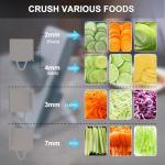 Mandoline Slicer for Kitchen, Mandoline Slicer Safe Multifunctional Dicer Adjustable Commercial Slicer Machine Stainless Steel Chopper