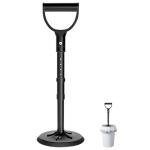 BSTSLL Manual Trash Compactor (16.5" to 20.4"H)), Waste Compactor for Kitchen Garbage Compressor Hand Tool, Outdoor Trash Can Compressor for Waste Bin - Space Saving Design - Black