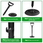 BSTSLL Manual Trash Compactor (16.5" to 20.4"H)), Waste Compactor for Kitchen Garbage Compressor Hand Tool, Outdoor Trash Can Compressor for Waste Bin - Space Saving Design - Black