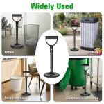 BSTSLL Manual Trash Compactor (16.5" to 20.4"H)), Waste Compactor for Kitchen Garbage Compressor Hand Tool, Outdoor Trash Can Compressor for Waste Bin - Space Saving Design - Black