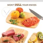 Bamboo Cutting Board Set of 3 - Reversible Wooden Cutting Boards for Kitchen, Chopping Meat, Cheese, Vegetables, Bread, Charcuterie, Serving Tray - 13"x9.5", 11"x8.5", 8"x6" Boards